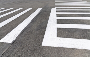 Close up of zebra crossing