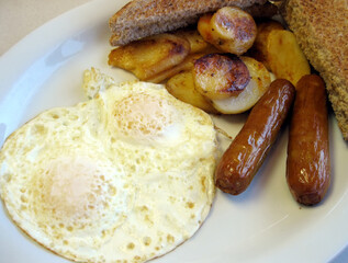 Sausages and Eggs Over Easy