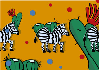 Obraz premium Illustration zèbre