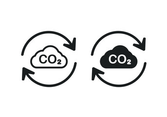 co2 emissions. Carbon dioxide offset. Vector illustration
