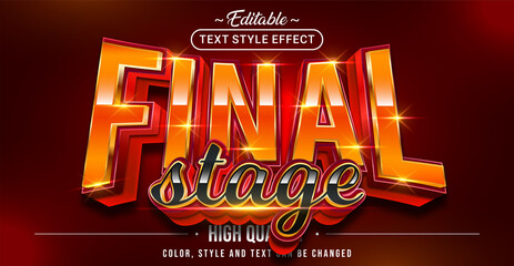 Editable text style effect - Final Stage text style theme.
