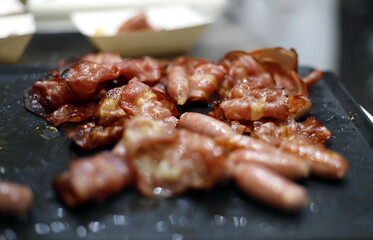 beicon recién frito