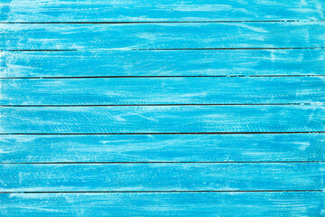 Turquoise blue wooden background