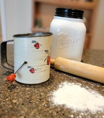baking ingredients on a table
