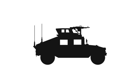 Armored Military Vehicle Hmmwv. Humvee Icon. War And Army Symbol. Vector Image For Military Infographics And Web Design