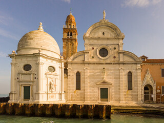 San Michele cemetery reflected in the water