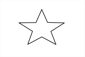 A large five-pointed star in black and gold, isolated on a white background