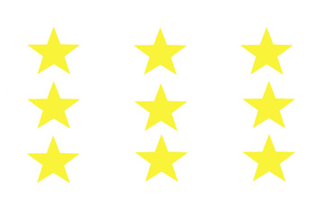 Obraz premium A large five-pointed star in black and gold, isolated on a white background