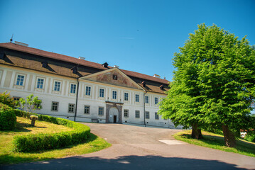 Fototapeta na wymiar Beautiful manor house called Svaty Anton. Slovakia, Europe. Historic building. 