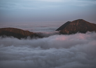 fog over the mountains