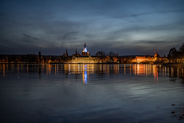 Blick auf Konstanzer Altstadt am Abend