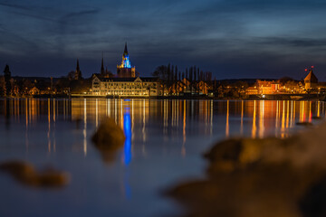 Blick auf Konstanzer Altstadt am Abend