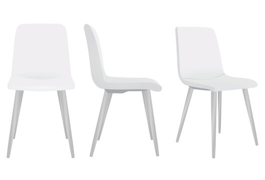 White modern chair. vector illustration 