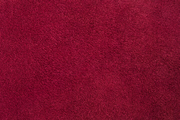 Burgundy suede, natural leather, texture, background.