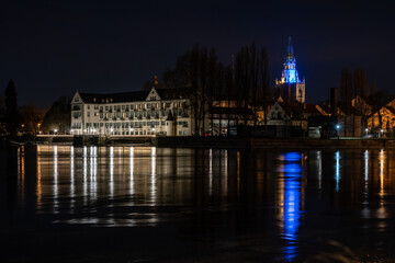 Fototapeta na wymiar Blick auf Konstanzer Altstadt am Abend
