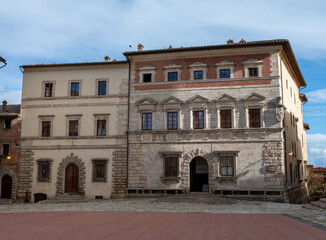 Fototapeta premium View on streets and houses in ancient town Montepulciano, Tuscany, Italy