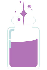 Bottle magic potion Hand drawn illustration