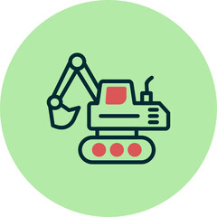 Crawler Excavator Icon