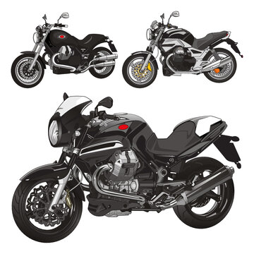 Illustrazione di motociclette fatte in italia