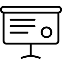 School board with charts icon