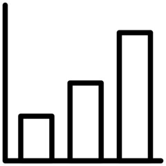 Simple modern chart graph icon
