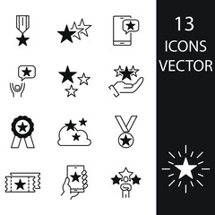 star  icons set . star  pack symbol vector elements for infographic web