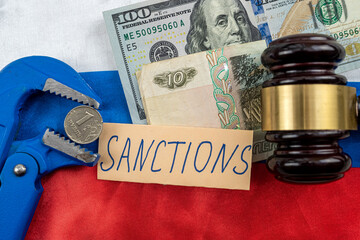 sanctions against Russia by the United States. dollar against the ruble