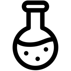 Simple modern chemistry icon outlined