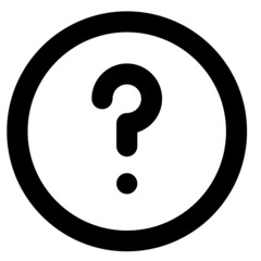 Question mark help Simple modern icon outlined isolated ux ui