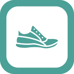 Foto op Canvas Running Shoes Icon © Muhammad