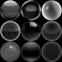 Set of 3D Renderings of Sphere