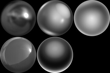 Set of 3D Renderings of Sphere