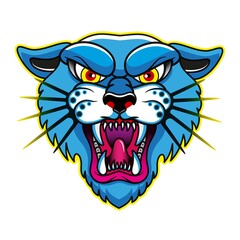 Panther  Face.Panther  Head Mascot. Vector Illustration.