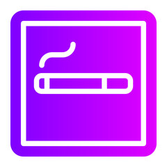 smoking area gradient icon