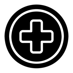 Obraz premium hospital glyph icon