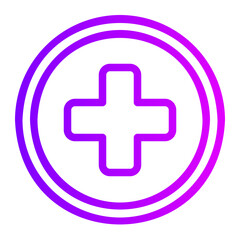 hospital gradient icon