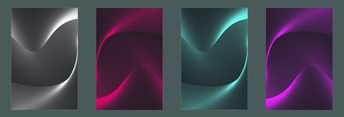 4 Wave line color background. Vector Illustration. File Eps 8