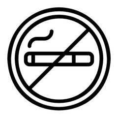 no smoking line icon