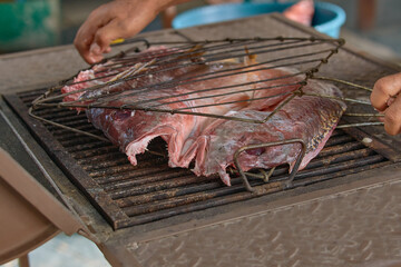 grilled snapper fish, traditionally cooked with a chipotle sauce.