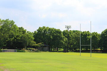 熊谷ラグビーグラウンド 青空と芝生
Kumagaya Rugby Ground Blue Sky and Lawn