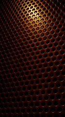 bronze shiny metal grille
 as an abstract background