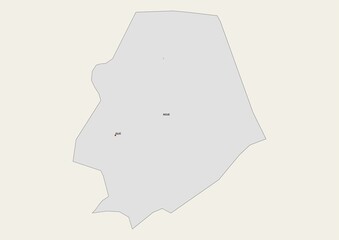 Isolated map of Niue with capital, national borders, important cities, rivers,lakes. Detailed map of Niue suitable for large size prints and digital editing.