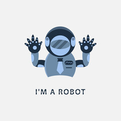 serving robot vector illustration