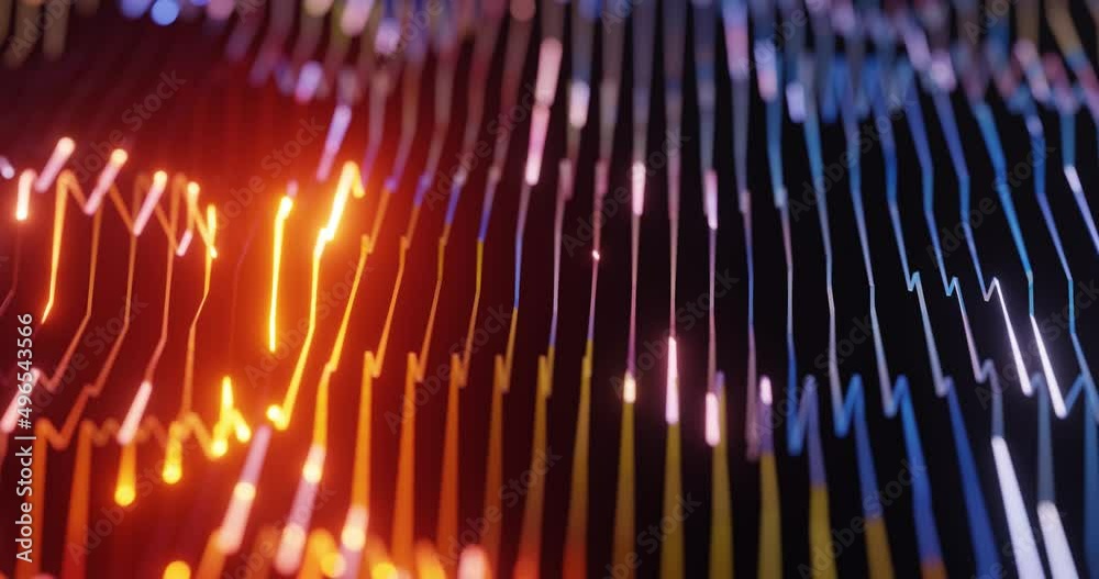 Poster abstract circuit technology motion background with hi-tech digital data connection system. central c