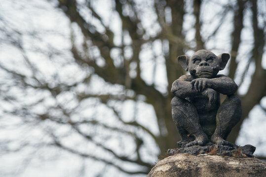 Sacry sculpture shot in exterior