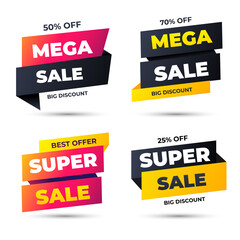 Web banner modern fluid for social media stories sale, web page, mobile phone. template design special offer set