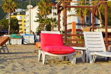 sun lounger on the beach