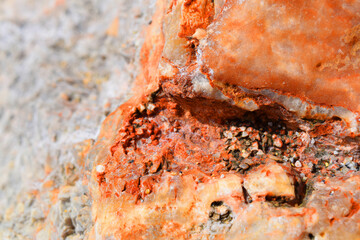 red stone on the beach