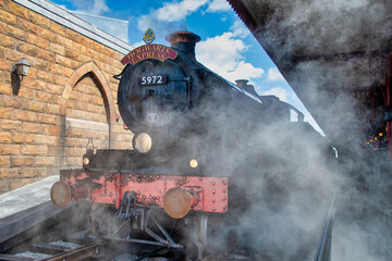 Naklejka premium Hogwards Express steam train at Universal Studios Florida