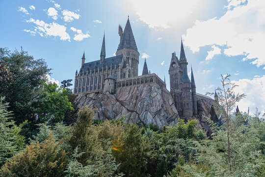 View of Hogwarts castle at Harry potter Islands of Adventure